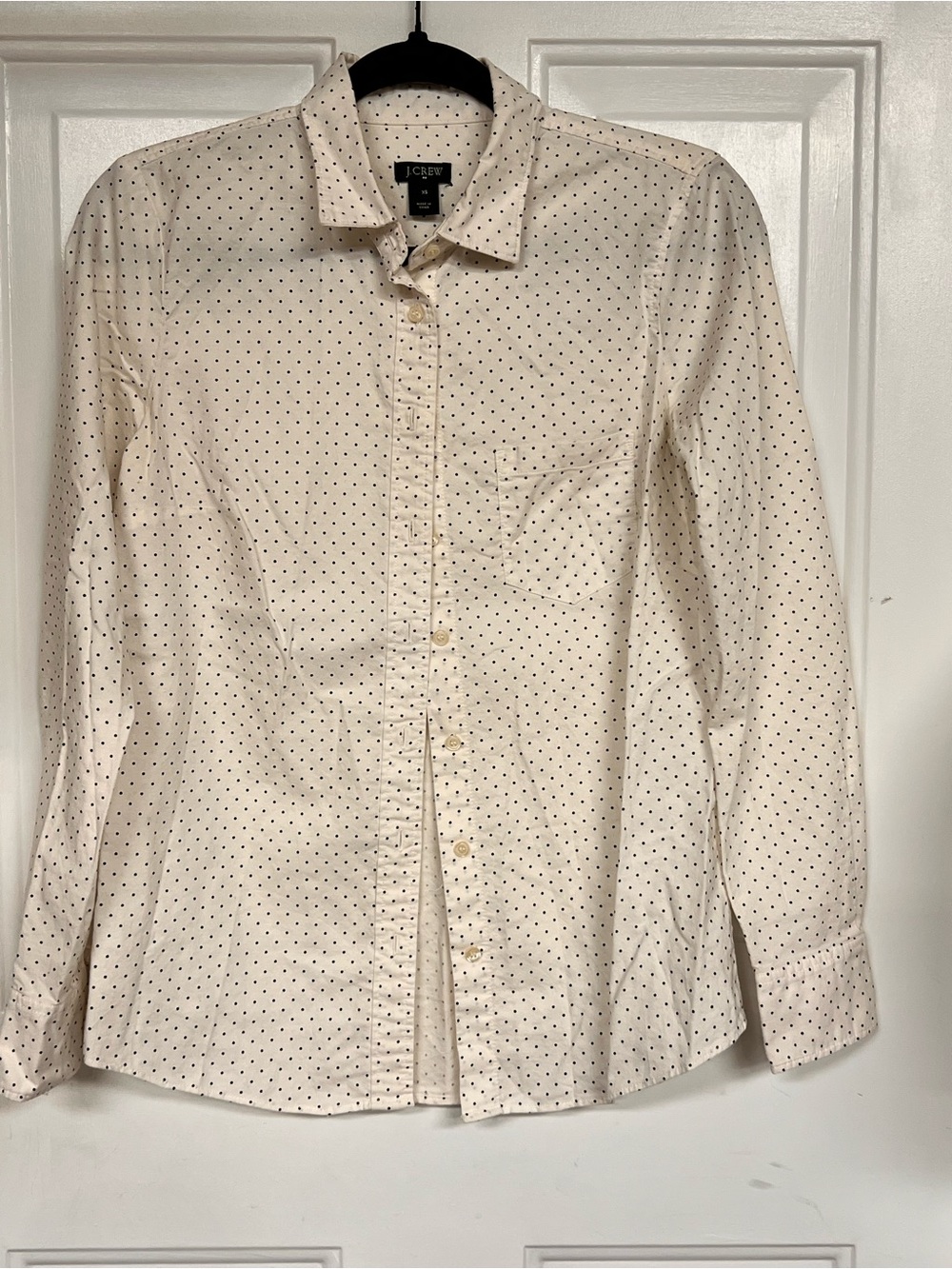 J. Crew Women’s Cream Polka Dot Button-Down Shirt
